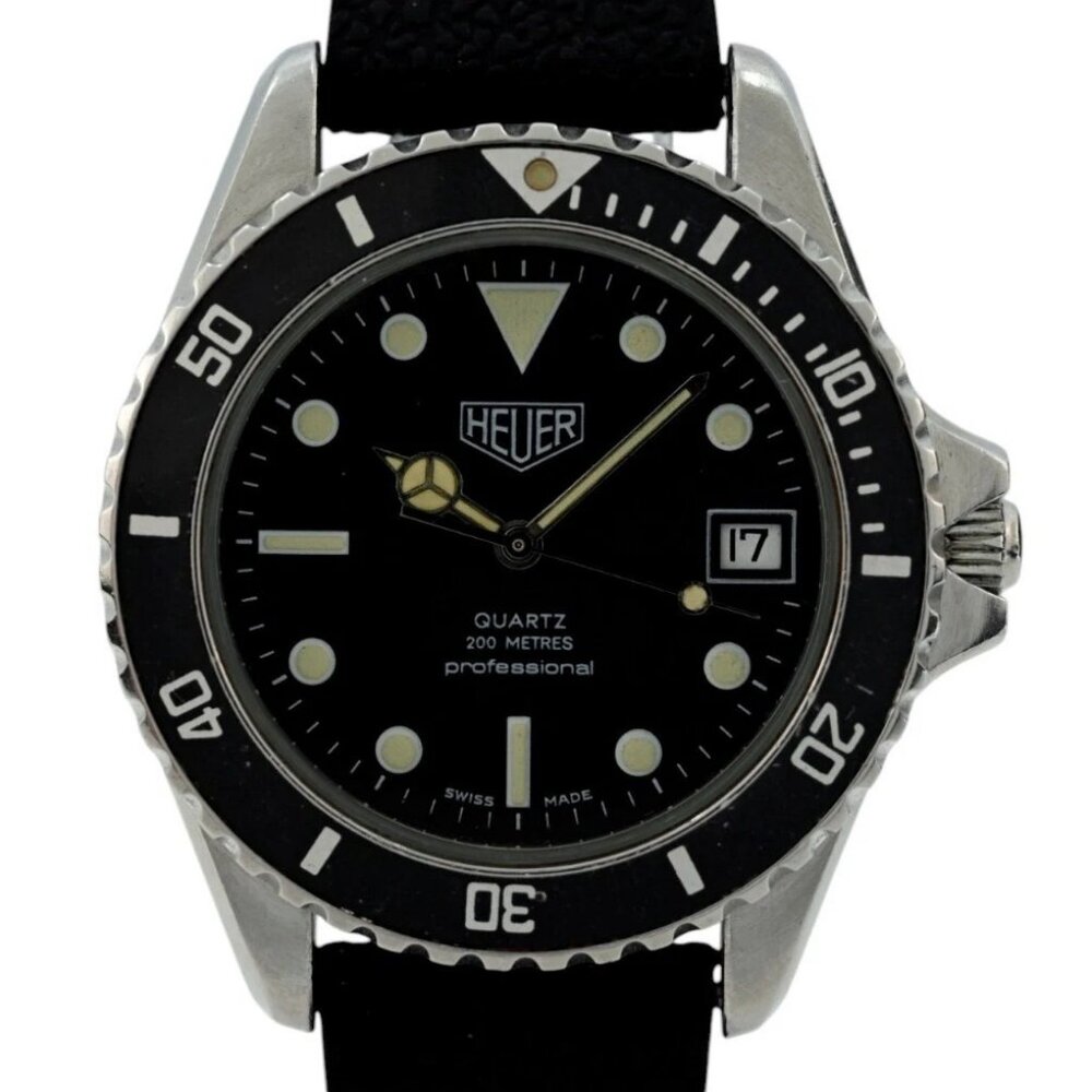Heuer (Pre-Tag) 37mm Men's Black Dial 1000 Series Diver Watch